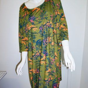 Olive Green Floral Dress Size 4x Plus